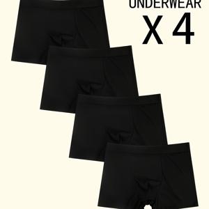 남성용 브리프 - 4종 데일리 필수템, 클래식 컷, 심리스 편안함, 통기성 좋은 원단, 탄성 소재, 멀티팩, 캐주얼 웨어, 피트니스 매니아