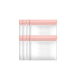 8/12개 주얼리 가방 세트, 변색 방지 주얼리 가방, 정리 및 보관용, 반투명 EVA 소형 가방, 금색 및 은색 귀걸이, 목걸이, 반지, 체인 S (핑크, 다양한 크기)에 적합