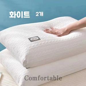 푹신한 베개솜 수면 베개 경추 지지 베개 통기성 좋은 베개 사계절 사용 호텔 스타일 침실용 편안한 베개