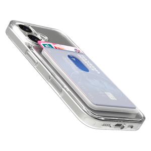 Phone Case: Crystal Transparent Magnetic ID Card Sleeve Card Pouch Fits iPhone 12+ Series ll phone stand for iPhone Duo, for iPhone pro max