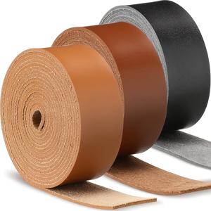 3롤 260Cm X 2Cm 폭 긴 인조 가죽 스트랩, 단면 인조 가죽 숄더 스트랩, 단면 PU 인조 가죽 스트립, 수제 프로젝트 시계 밴드 벨트 팔찌 애완 동물 목걸이 공예용