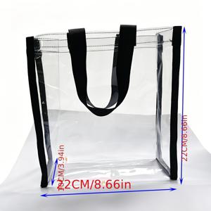여성용 핸드백 1개, 토트백, 소형 비치 핸드백, PVC 소재, 비치백, 수납, 화장품 보관 가방, 패셔너블하고 캐주얼한 다기능 핸드백, 신부 들러리 핸드백, 기념일 선물, 여성용 선물