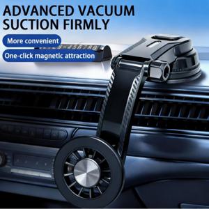 Powerful Magnetic Car Phone Holder, Vacuum Suction Cup Navigation Stand, Adjustable and , Suitable for Most Car Models, Equipped with a Circular Magnetic Plate, a Must-have Acssory for Modern Cars