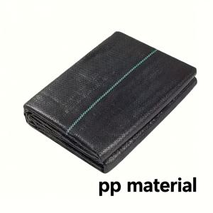 고강도 자외선 차단 잡초 방지 조경용 원단 - 두꺼운 2.7oz 블랙 PP 지피식물 덮개, 채소밭, 농장, 잔디 및 진입로 멀칭용, 야외용 잡초 억제 시트