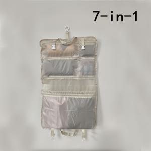1개 7-in-1 여행 가방 정리 가방, 세면도구 가방, 메이크업 파우치, 의류/신발 가방 포함, 여행 가방 내용물 정리용. 독립적인 칸막이가 있는 대용량 여행 정리 가방으로 옷, 바지, 신발, 양말 등 보관 가능