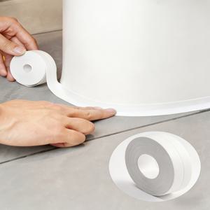 자체 접착 방수 실링 테이프 1롤 | 비닐 소재, 도구 불필요 절단, 유연하고 내구성 좋음, 주방 스토브, 욕실 싱크대 및 욕실 틈새, 가정 장식에 적합