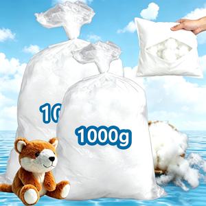 1000g 고품질 폴리에스터 섬유솜, 350g 부드러운 인조 눈송이 담요, DIY 베개솜 속통용, 크리스마스 장식, 겨울 숄, 트리 스커트용으로 적합, 최고의 크리스마스 제품