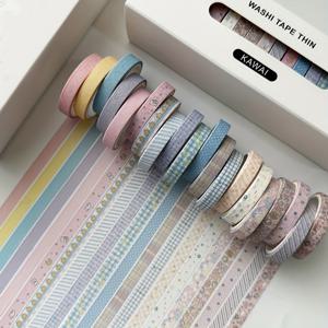 20롤, 20롤, 다양한 색상과 패턴의 20롤, 스크랩북, 저널링, 선물 포장 및 크래프트 프로젝트용 20롤, DIY 및 예술적인 장식, 선물 포장 용품 | 빈티지 종이 테이프 | 장식 테이프 롤, 선물 포장 장식