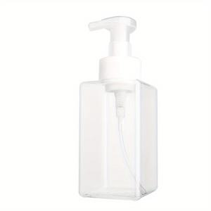 1개 450ml (15oz) 플라스틱 거품 비누 디스펜서 앰버/클리어 펌프 병, 액체 비누, 샴푸, 바디워시, 손 비누용 빈 용기, 욕실 화장대 및 주방 싱크대용