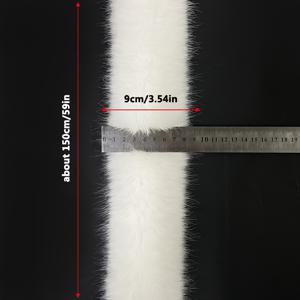 고급스러운 인조 여우 모피 트림, 149.86cm x 8.99cm - DIY 의상과 공예 장식용으로 부드럽고 플러시한 솔기 가장자리, 전통복과 Holiday Embellishments에 이상적, DIY 코스튬 액세서리|장식 테두리|소프트 퍼 스트립, 크리스마스에 최고