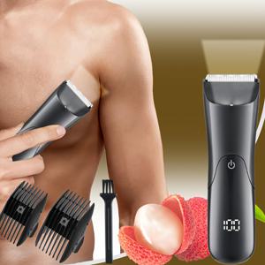 전문가용 남녀공용 음낭 및 체모 정리기, 전동 볼 트리머 공용 정리기, 보호 커버 2종 세트 포함, 세라믹 면도날 헤드, 건식 및 습식 겸용 면도기, 전동 면도기, 여성용 체모 정리기, USB 충전식 전동 면도기, 아버지의 날 선물