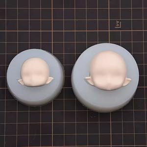 2개 세트 실리콘 엘프 귀 얼굴 몰드, DIY 엘프 유니버설 비율 실리콘 얼굴 레진 클레이 얼굴 몰드, 인형 만들기용