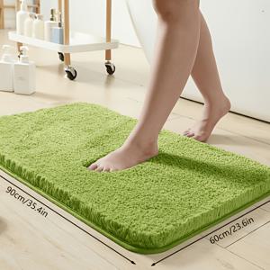 단색 고품질 아름다운 벨벳 소프트 욕조 러그 1개, 흡수성 욕실 매트, 편안한 카펫, 욕실 액세서리, 홈 데코, 방 꾸미기, 욕실 매트, 세탁실 카펫, 카펫 바닥 매트, 방 바닥 매트, 야외 현관 바닥 매트