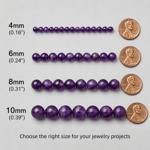 고품질 보라석 비즈, 4/6/8/10mm 천연석 라운드 비즈. 팔찌, 목걸이, 키체인 및 기타 공예 제품에 적합합니다. 수공예 애호가를 위한 훌륭한 선택이며, 부활절 및 C 등 휴일을 위한 훌륭한 수제 선물입니다.