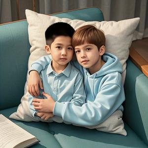 단면화 맞춤 사진 프린트 쿠션 커버 1개 - 지퍼 클로저가 있는 맞춤형 베개 커버, 폴리에스터 소재, 기계 세탁 가능, 모던 스타일, 침실 및 거실용