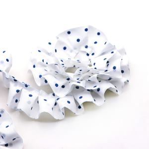 1 야드 데이지 꽃 폴카 도트 러플 플리츠 리본, 폭 2.5Cm, 공예, 가방 및 모자 장식, 재봉 추가, 장식, 인형 추가, 홈 데코를 위한 우아한 플리츠 원단 트림