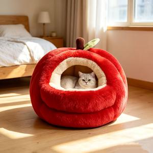새로운 애완 동물 침대, 고양이 침대, 강아지 침대, 부드럽고 편안함, 사계절용, 고양이 안전 하우스, 완전 안전, 애완 동물 선물, 애완 동물은 가족입니다