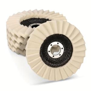 각도 그라인더용 125mm 펠트 연마 패드 5개 세트, 페인트, 목재, 플라스틱의 매끄러운 마감에 이상적