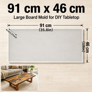 35.8 X 18인치 대형 리버 테이블 수지 실리콘 몰드, DIY 목공용 딥 푸어 에폭시 수지 주형, 라이브 엣지 조리대, 테이블 상판, 가정 장식, 할로윈, 추수감사절, 크리스마스, 추수 축제용 공예 용품