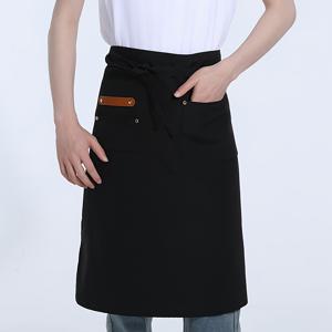 1개 셰프 캔버스 앞치마, 남성용 레스토랑 웨이터 앞치마, 확장 벨트 강화 솔기, 풀 바디 앞치마
