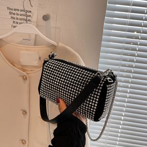 럭셔리 디자인 스톤 체인 이브닝 핸드백 여성 패션 클러치 파티 필로우 핸드백