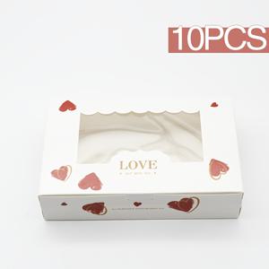그녀/남자를 위한 선물 10개 웨딩 창문 종이 상자 하트 패턴 발렌타인데이 장식 선물 상자 생일 창문 종이 상자 웨딩 파티 장식 웨딩 선물 포장 상자 대형