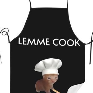 2D 프린트 디자인 셰프 아기 고양이 Cook 크리에이티브 디자인 주방 앞치마