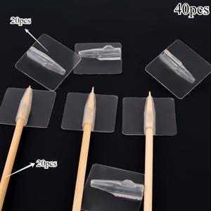 40개/22개 투명 플라스틱 접착식 플로럴 테이프 + 대나무 스틱, DIY 부케 고정 테이프, 꽃다발 및 꽃꽂이, DIY 부케, 꽃 포장, 간식 및 음료, 발렌타인데이 선물 포장용 - 필수 플로리스트 용품, 플라워 테이프