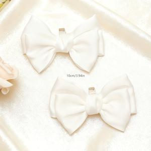 1쌍 분리형 더블 리본 신발 클립, 블랙 앤 화이트 색상 추가 가능, 하이힐, 플랫, 비즈니스 슈즈 및 웨딩 슈즈 매칭