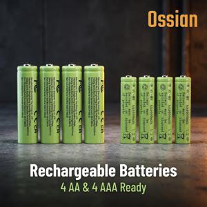 Ossian 8개입(4AA400+4AAA600), 핫딜 1.2V Ni-MH 충전식 배터리 AA 400mAh AAA 600mAh 고사이클 수명 전원 셀, 리모컨, 어린이 장난감, 미니 손전등 및 무선 소형 가제트용 등