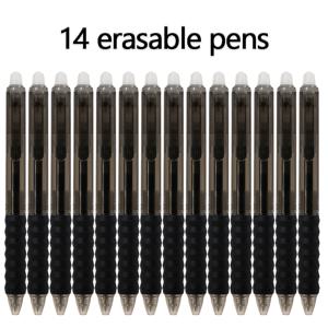 14개 지워지는 젤 펜, 0.7mm 중간 굵기, 부드러운 필기감, 꼬리 끝에 작은 고무 부착, 필기 오류 수정 가능, 그림, 사무실 학교 필기 문구, 신학기 시즌에 적합