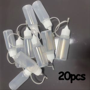 20개입 10ml 공예 도구 빈 플라스틱 병 | 접착제 어플리케이터 니들 스퀴즈 압출, 퀼팅 공예, 페인트 종이 접착제 잉크 액체 보관용