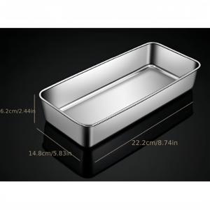빵 베이킹 팬용 직사각형 스테인리스 스틸, 대형 몰드, 오븐 및 식기세척기 사용 가능, 빵 케이크 토스트용, 가정 및 상업용으로 내구성
