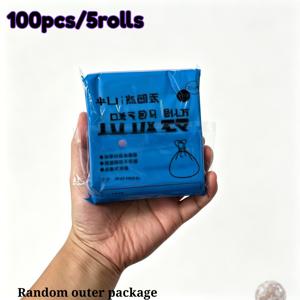 5롤 100개입 데스크탑 미니 쓰레기 봉투, 누수 방지 및 냄새 방지, 튼튼하고 강력한 하중 지지력, 내구성, 가정, 주방, 사무실 및 야외 청소에 적합, 주방 쓰레기 관리, 평면 입구 봉투! 할로윈 선물, 크리스마스 선물