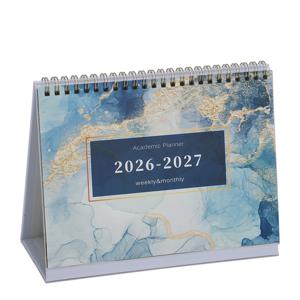 탁상용 데스크 캘린더 2026.8-2027.12, 눈 보호용 특수 종이 200gsm 18매, 고화질 인쇄, 두꺼운 받침대, 업무 사무실 필기 및 학습 계획 정리에 적합