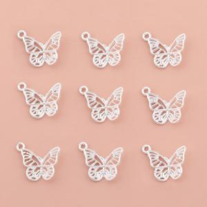 41개 속이 빈 나비 펜던트 주얼리 커넥터, 테일 체인 참, 아연 합금 액세서리, 열쇠고리 만들기용 창의적인 팔찌 목걸이 귀걸이 펜던트, DIY 목걸이, 귀걸이, 가방 제작용 액세서리, 구슬 장식용품, 공예 및 재봉용품, 주얼리 제작용품