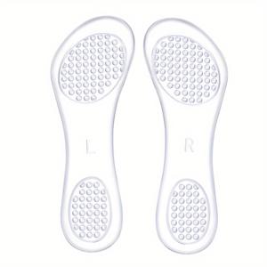 여성용 2개 실리콘 젤 신발 패드, 미끄럼 방지 디자인과 충격 흡수 기능이 있는 하이힐 인솔, 신발 액세서리