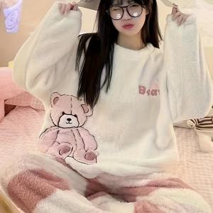 Women's with Cute toon Print, Plush Lined and Thiened for