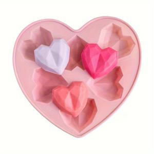 다용도 하트 모양 실리콘 몰드 - 공예 소품, 비누 & 캔들 만들기용 DIY 발렌타인데이 액세서리