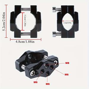 스텐트 브라켓 17-32mm/17-54mm 멀티펑션 홀더 핸들 고정 범퍼 헤드라이트 클램프 모토 보조 클립, 핸들바 클램프