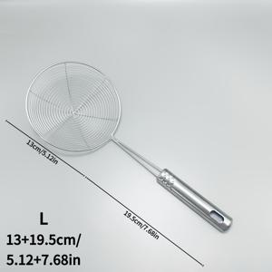스테인리스 스틸 구멍 뚫린 국자형 체ồng, 국수 거름용 및 튀긴 음식 여과용, 오일팬 전골 체ồng, 보온 속이 빈 손잡이, 화상 방지, 미끄럼 방지, 쉬운 보관을 위한 끝부분 걸이구멍 포함, 가정 및 주방 용품 > 주방 및 다이닝 > 주방용품 및 가젯 > 조리도구 > 구멍 뚫린 국자