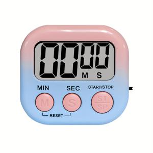 스톱워치 기능이 있는 디지털 주방 타이머, 대형 LCD 디스플레이, 무음/시끄러운 알람 전환, 강력한 자기 뒷면 스탠드, 카운트다운 및 시계 모드, 요리 및 베이킹, 교실, 욕실 샤워, 어린이 및 교사용으로 적합, 컴팩트하고 휴대 가능, 크리스마스, 할로윈, 신학기 시즌을 위한 창의적인 선물 | 2가지 색상 선택 가능!