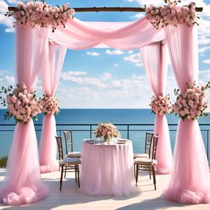 우아한 화이트 튤 원단 155cm X 500cm 폴리에스터 망사 튤, 웨딩 아치, 식장 배경, 생일, 총각 파티용, 천장부터 바닥까지 범용 장식, 할로윈, 추수감사절, 성 패트릭의 날, 밸런타인데이용
