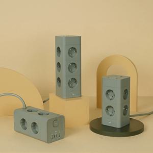 [에코너] 인테리어 타워형 멀티탭 (콘센트 8 or 12구, C타입 2포트, USB-A 2포트)
