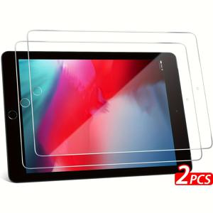 2개 세트, 2018/2017년형 iPad Air 2/iPad Air 1/iPad Pro 9.7인치 호환 강화유리 스크린 보호필름, iPad 6세대/5세대용 HD 보호필름