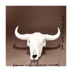 1개입 - 3D 프린팅 소 머리 조각상, 자유롭게 페인팅 가능, 좋은 홈 장식품, 어버이날, 아버지의 날, 독립 기념일 및 기타 휴일 선물 장식에 매우 적합, 가정용 선반, 책상에 적합