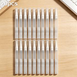 회전식 화장품 디스펜서 펜 20개입 2ml, 컨실러, 파운데이션, 립 오일, 매니큐어용 빈 이중 헤드 휴대용 메이크업 브러쉬 펜