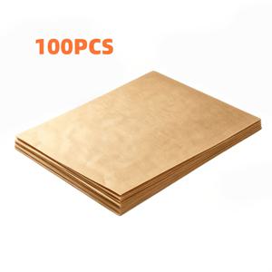 100개 미 bleached 베이킹 페이퍼 - 논스틱, 12X16인치(30X40cm)로 미리 자른, 베이킹, 요리, 그릴, 에어프라이어에 적합, 가정 및 전문 주방, 레스토랑, 베이커리에 이상적 - 오븐 호환, 주방 필수품