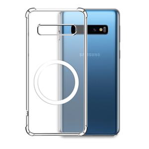 삼성 갤럭시 S10, S10 5G, S10+용 휴대폰 케이스, 충격 방지 및 낙하 방지 이중 보호, 마그네틱 투명 TPU 소프트 케이스, 스크래치 및 마모 방지, 마그네틱 링, 경량, 간편한 장착 및 탈거, 피부 친화적인 촉감, 실용적이고 내구성 있는, 네 모서리 낙하 방지 보호 커버