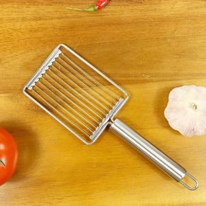 스테인리스 스틸 토마토 슬라이서 - 수동 과일 및 채소 슬라이서, 계란 슬라이서, 주방 도구, 완벽한 슬라이싱 및 다이스용, 샐러드, 샌드위치 및 아침 식사 준비에 적합, 수동 슬라이서 | 현대적인 주방 도구 | 내구성 있는 구조